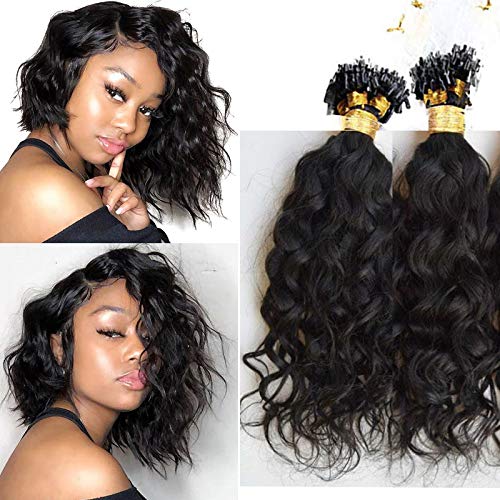 Micro Link Curly Hair Extensions Micro Ring Beads Loop Tip Real Remy Human  Hair Dark Brown 20inch 100s