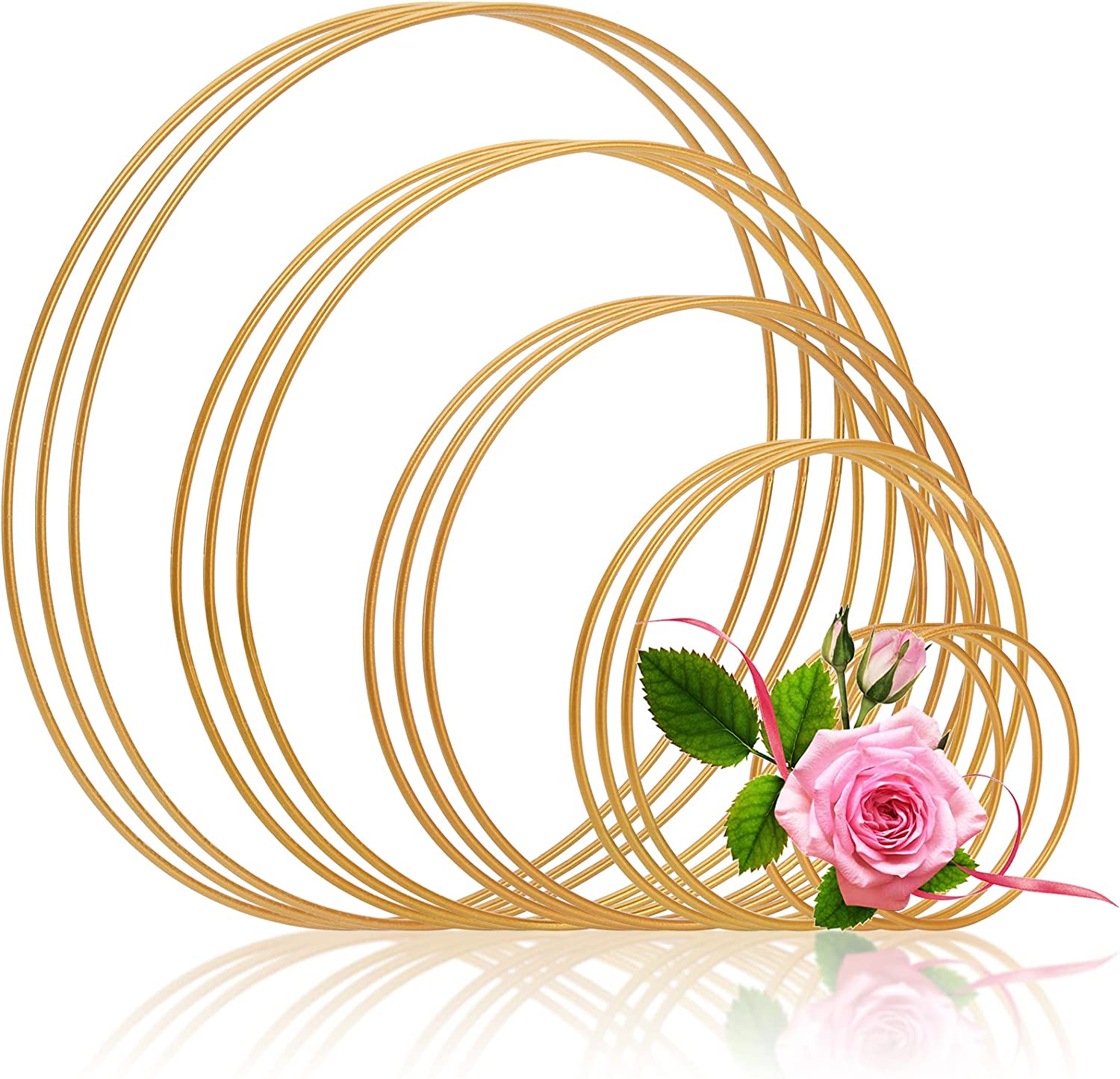 30 Pack 3 Inch Plastic Rings Floral Macrame Dream Catcher Ring Hoops –  ShoppsyMart