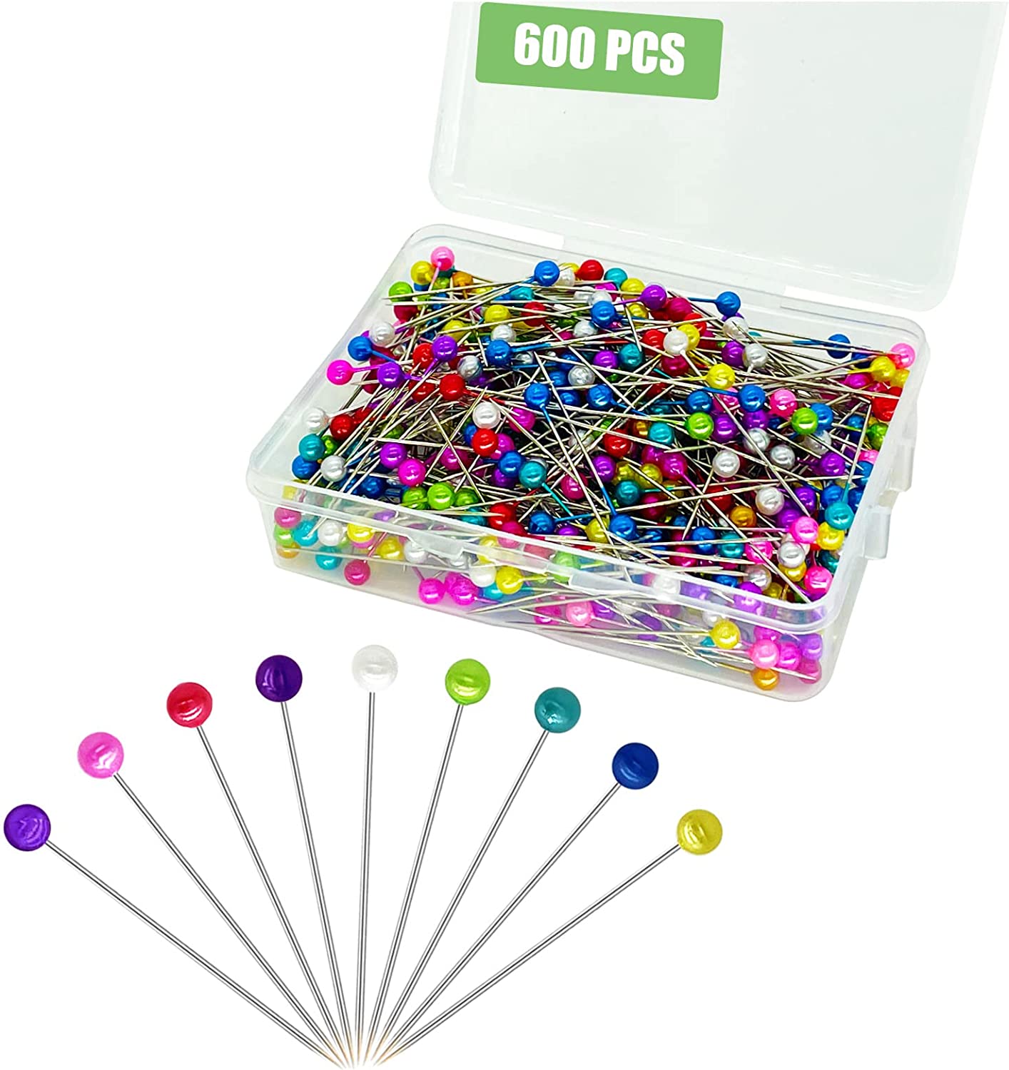 2000PCS Straight Pins for Crafts, Sewing Pins for Fabric Dressmaker Pins,  Long 1