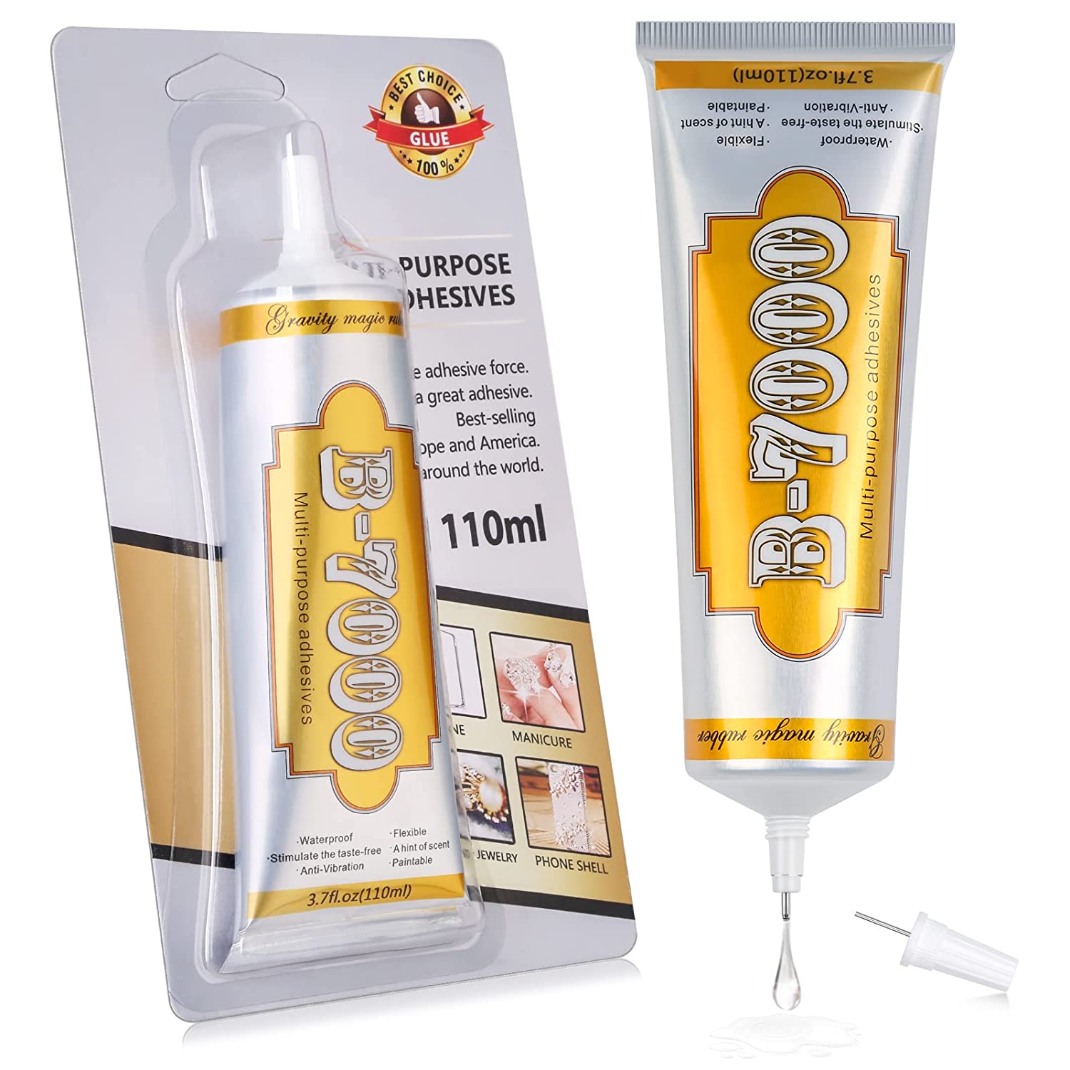  FIXWANT B-7000 Clear Glue for Rhinestones Crafts