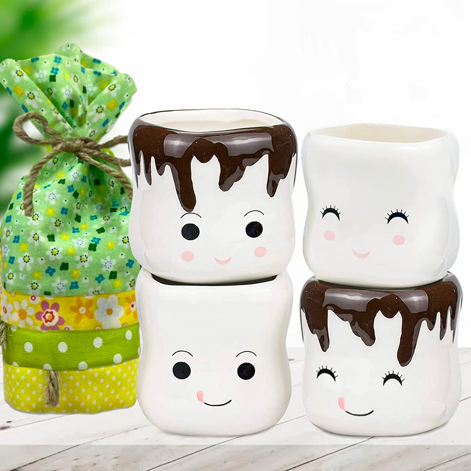 Marshmallow-Shaped Mugs: Set of 2 – Made in California