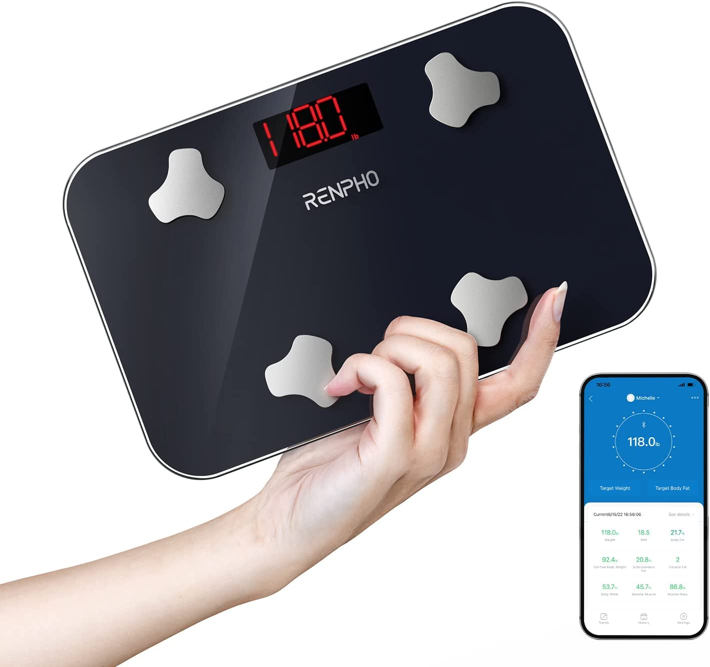 RENPHO Smart Scale for Body Weight, Digital Bathroom Scale BMI Weighing  Bluetoot - electronics - by owner - sale 