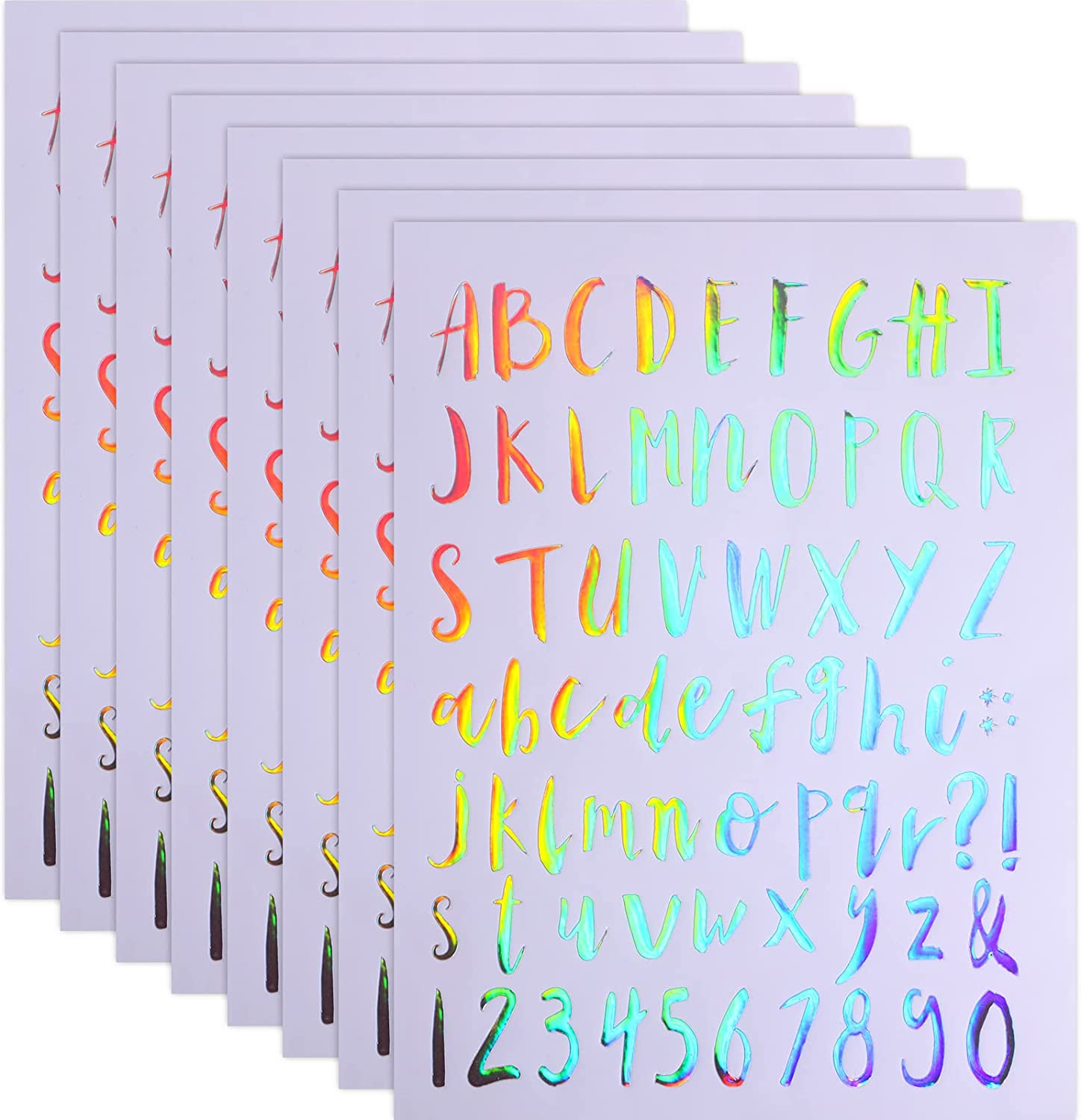 18 Sheets Small Letter Stickers 0.12 Inch Alphabet Numbers