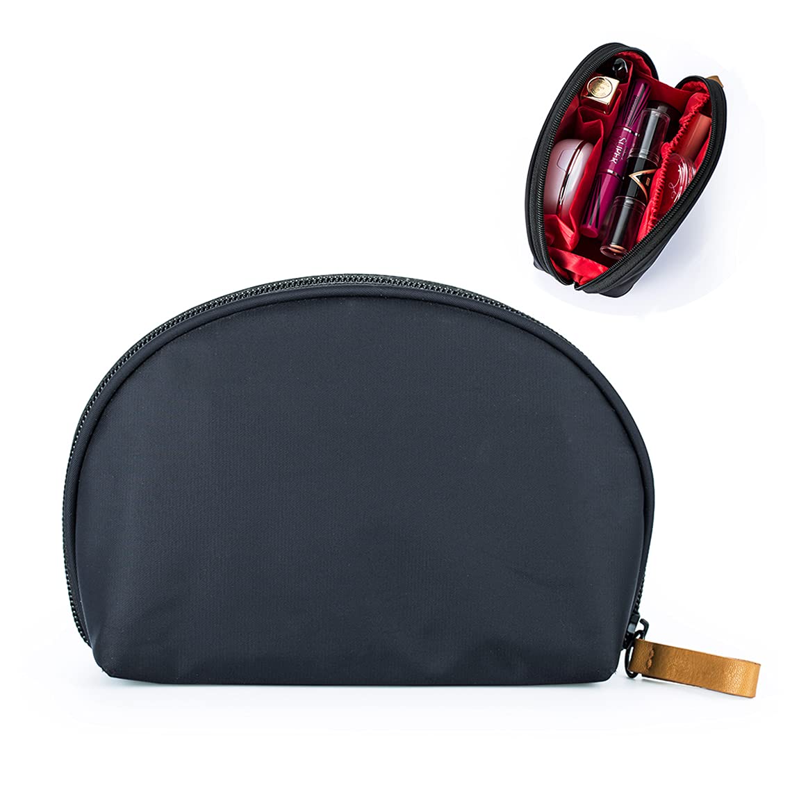 Vorspack Makeup Bag Small Travel Cosmetic Bag, PU Leather Mini