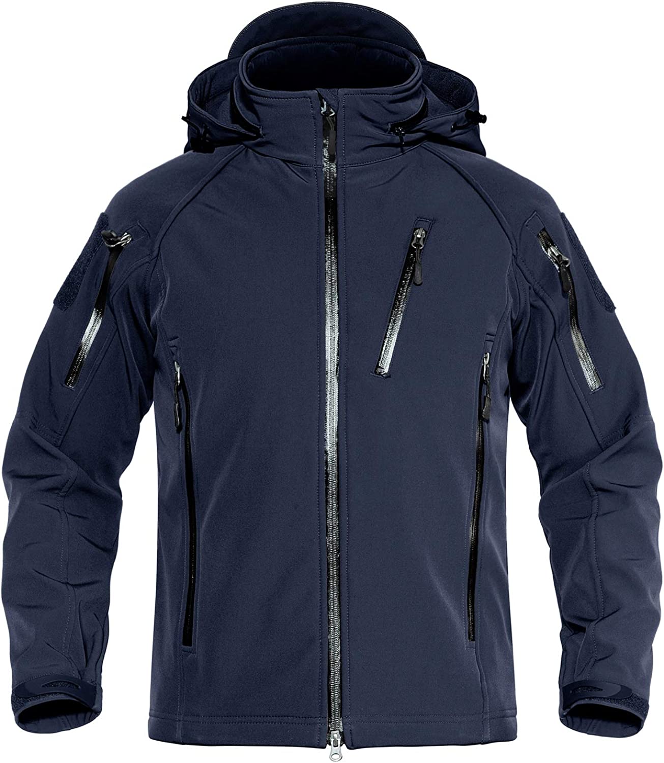 NAVEKULL Men's Tactical Hoodie Fleece Jacket Winter Warm Full-Zip Military  Army Outdoor Hiking Coat with 7 Zip-pockets at  Men's Clothing store