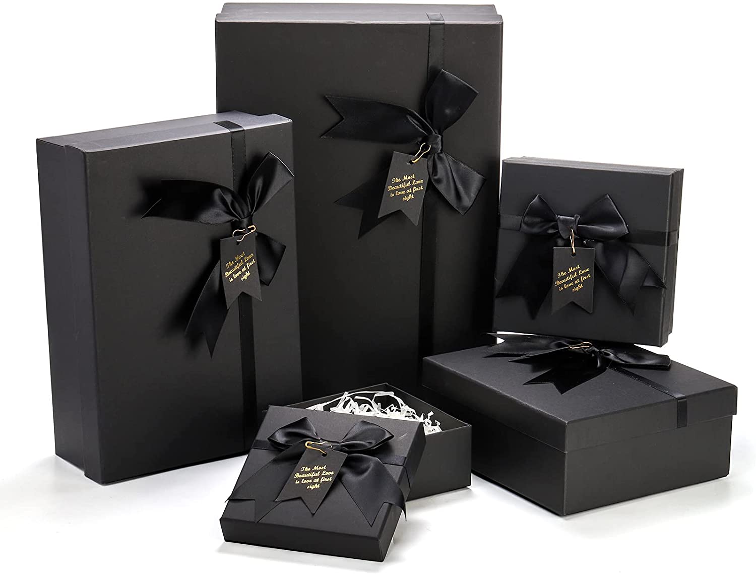 LIFELUM Large Gift Box 1 Pack 13 x 11 x 5 Black Collapsible Gift Box with  Magnetic Lid 