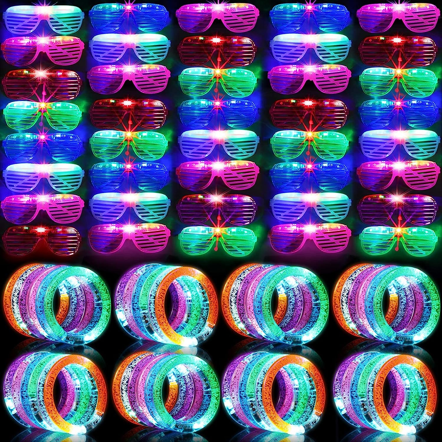 LUDILO Foam Glow Sticks Bulk Party Pack 18PCS Glow in the Dark