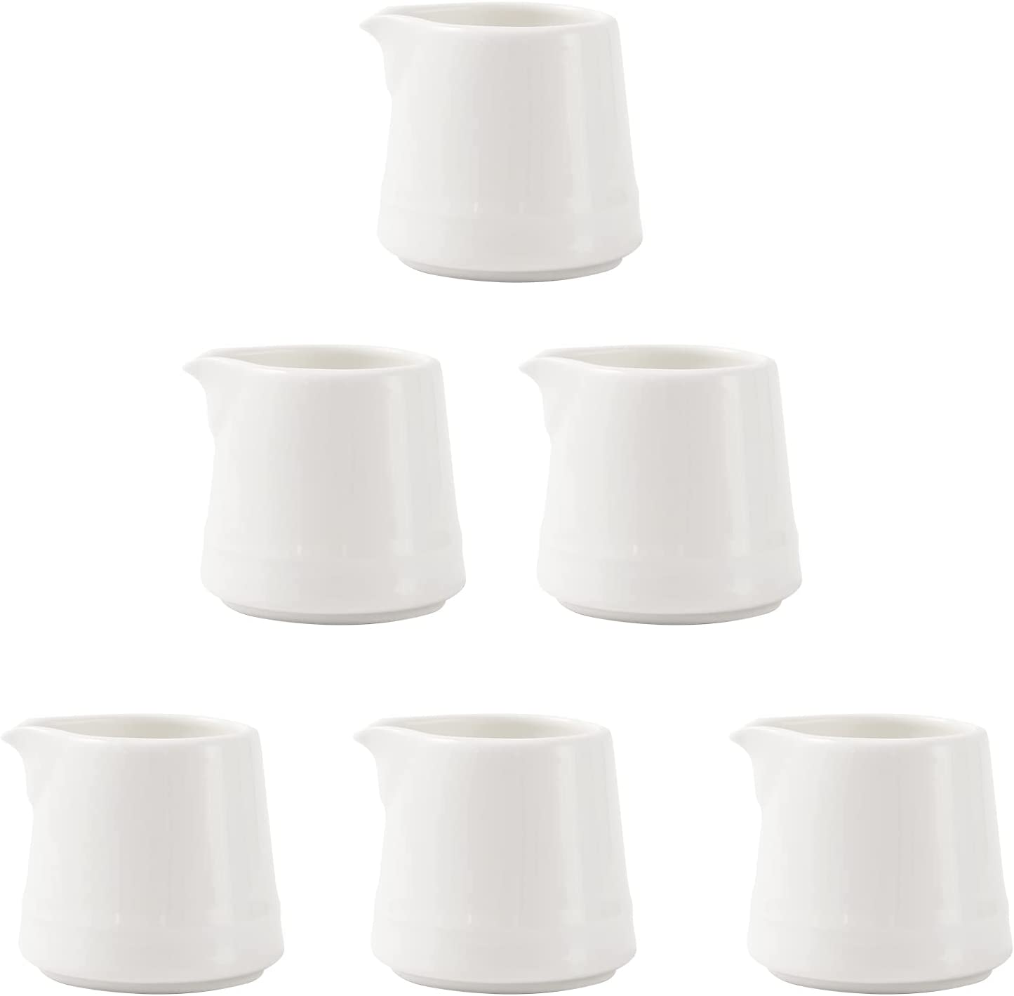 Dicunoy Set of 4 Sugar and Creamer Set, Small Creamer Pitcher with Handle,  Sugar Bowl with Lid, Spoon and Tray, White Ceramic Sweetener Packet