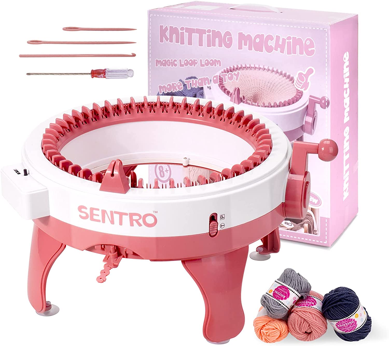SENTRO Knitting Machine 22 Needles Smart Weaving Loom Round Knitting Device  for Scarf Hat Sock Wholesale