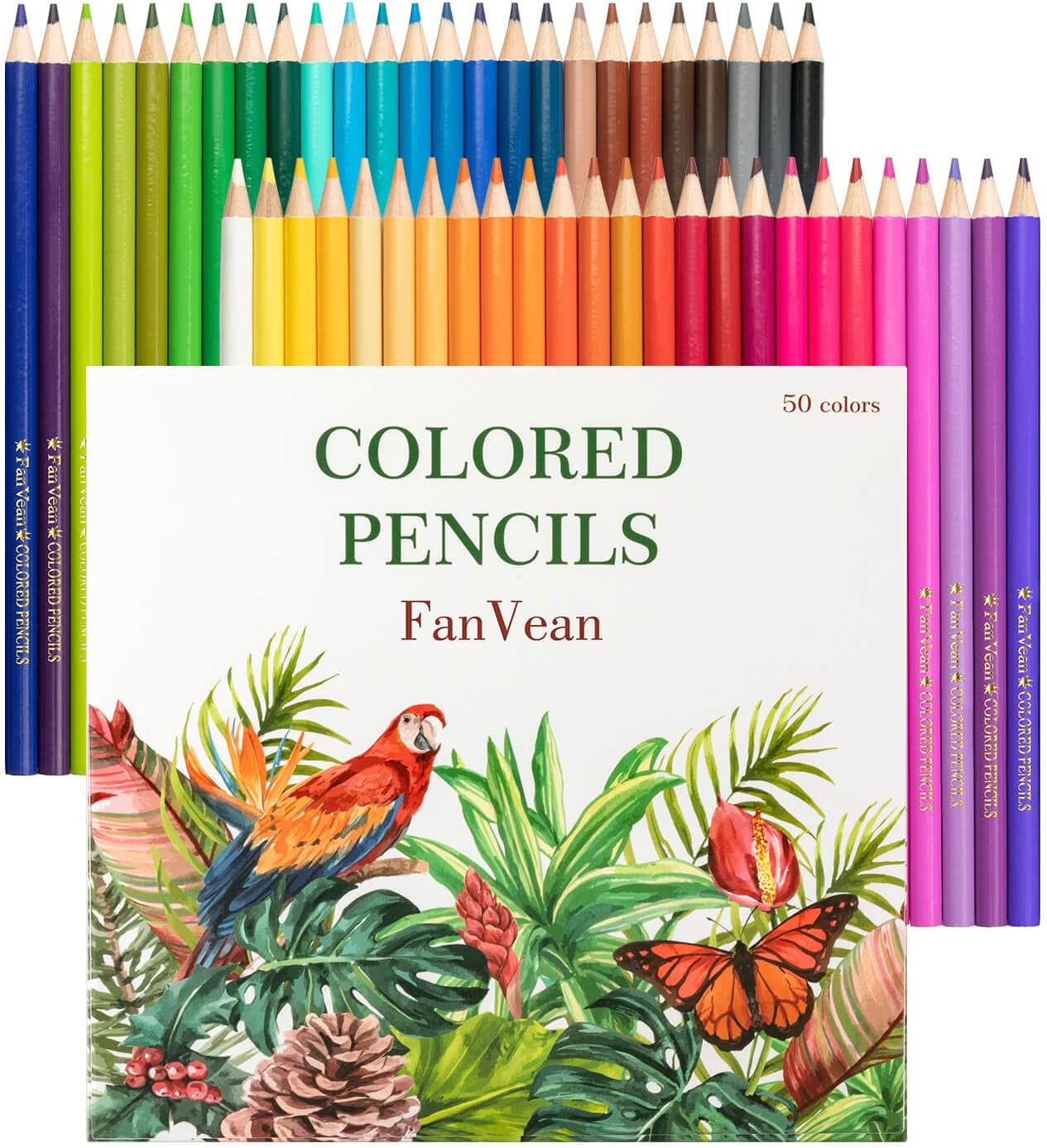 FUNLAVIE Colored Pencils 48 Coloring Pencils Premium Art Drawing Pencil for  Adults Coloring Book