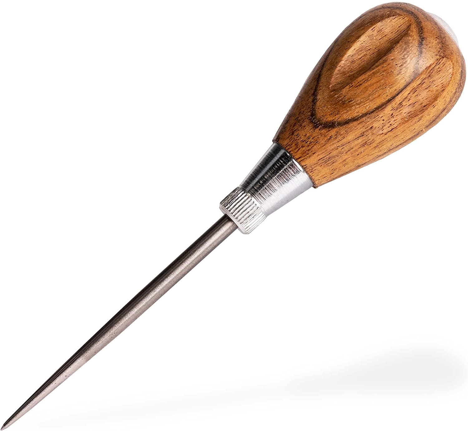 1pcs Durable Awl Tool Gourd Shape Wooden Handle Scratch Awl For Leather  Hole Punch Awl Maker Tool