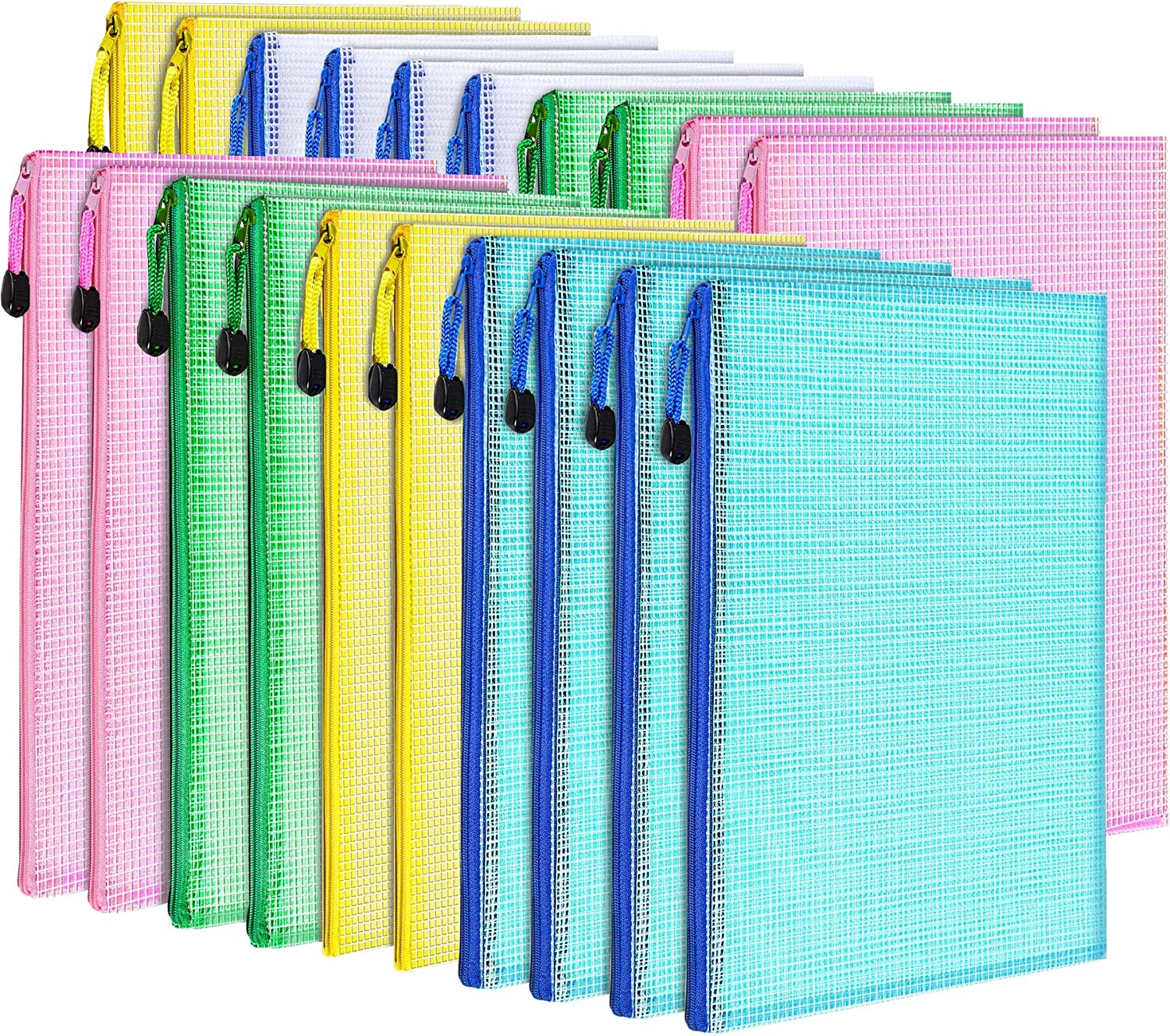 Mesh Zipper Pouch Zipper Bags 14 Colors Large Storage Bags For Organizing,  A4 Size Puzzle Bag Zipper File Bags For School Board Games And Office  Supplies, School Supplies, Back To School, Aesthetic