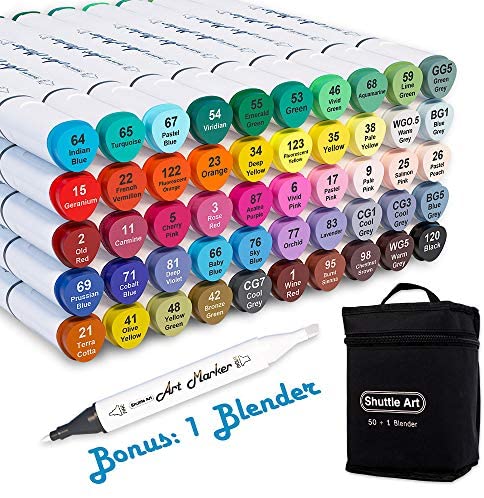 Belleza Suprema 100 Colors Alcohol Markers Dual Tips Permanent Art Markers  Pen For Kids & Adult, Alcohol-Based Highlighter Pen Sketch Markers For