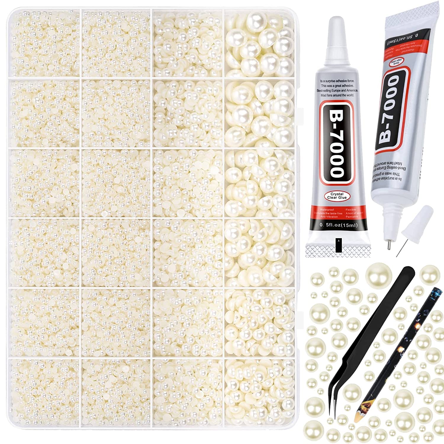 B7000 Clear Glue Bedazzler Kit with Rhinestones, 4013PCS