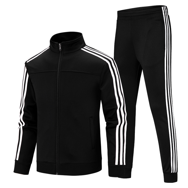 Wholesale Men's Athletic Full-Zip Stripe Jogging Tracksuit Casual Sport ...