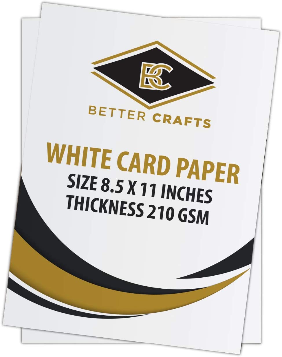 120 Sheets Black Cardstock 8.5 x 11 Thick Paper 250gsm/92lb Heavy Card  Stock