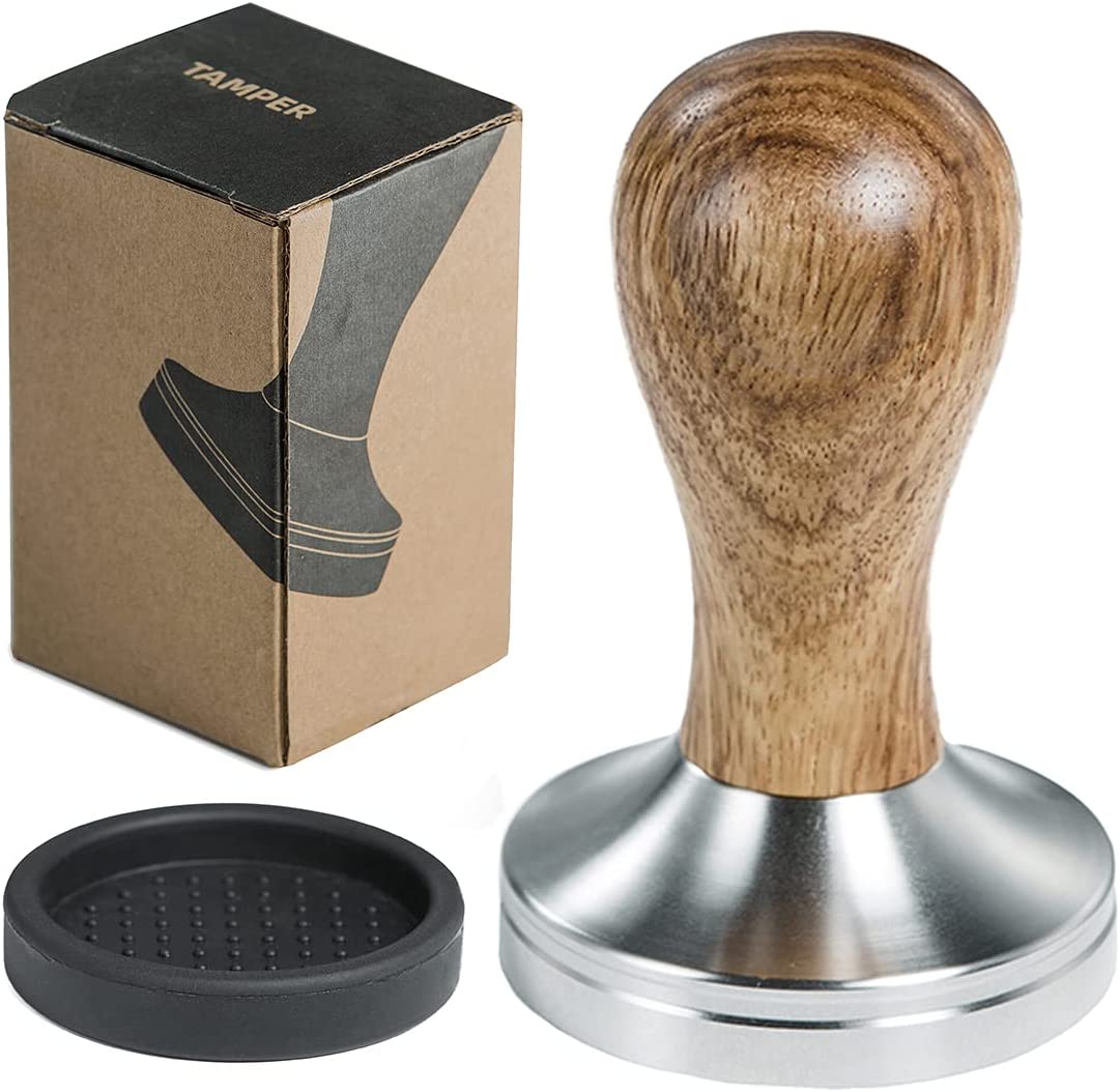 Practimondo Espresso Tamper Set - 51mm Tamper - Frothing Pitcher, Tamper  and Espresso Accessories - Premium Barista Espresso Hand Tamper Set (51mm