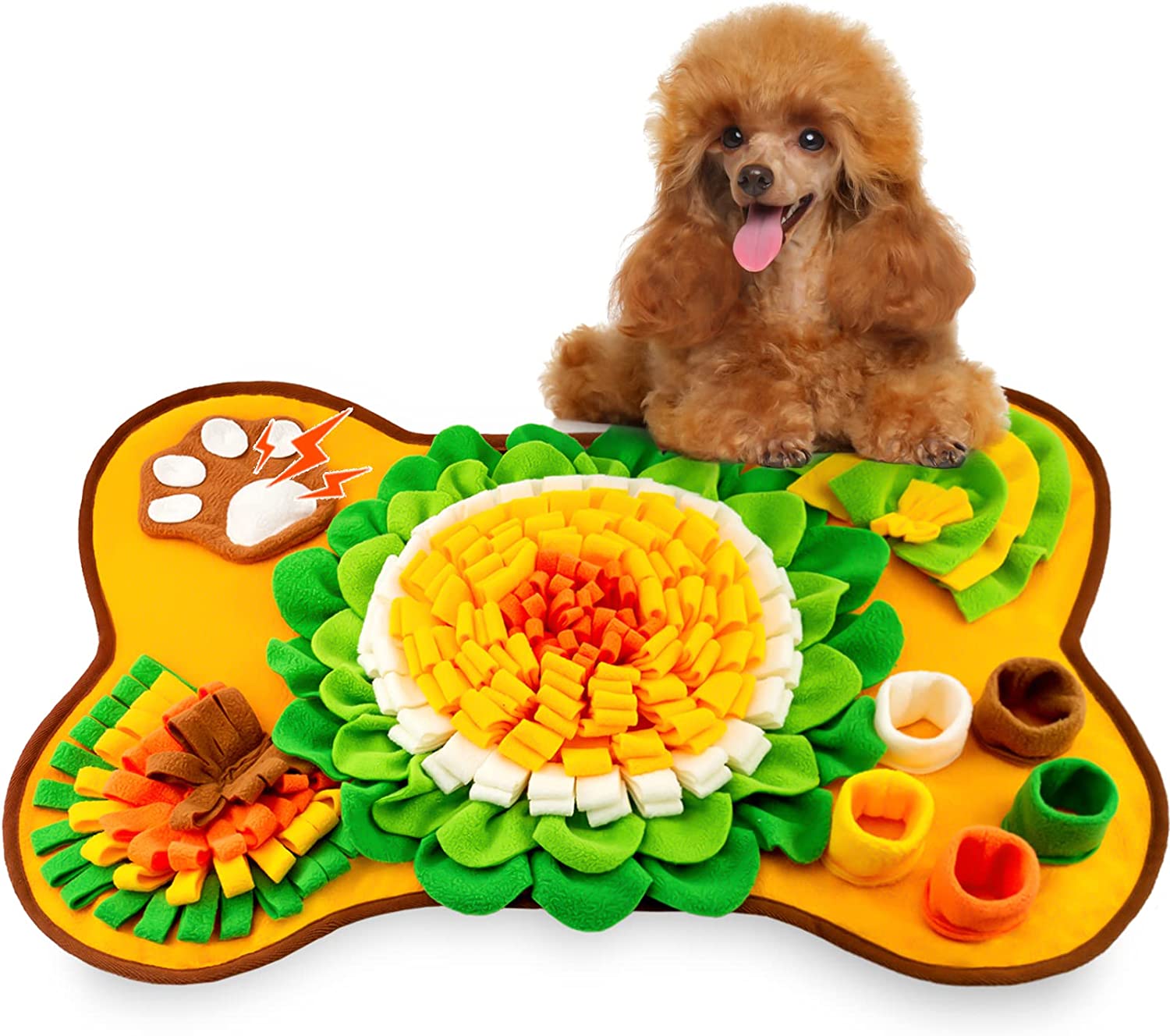 RundA Snuffle Mat for Dogs, 17'' x 21'' Dog Snuffle Mat Interactive Feed  Game