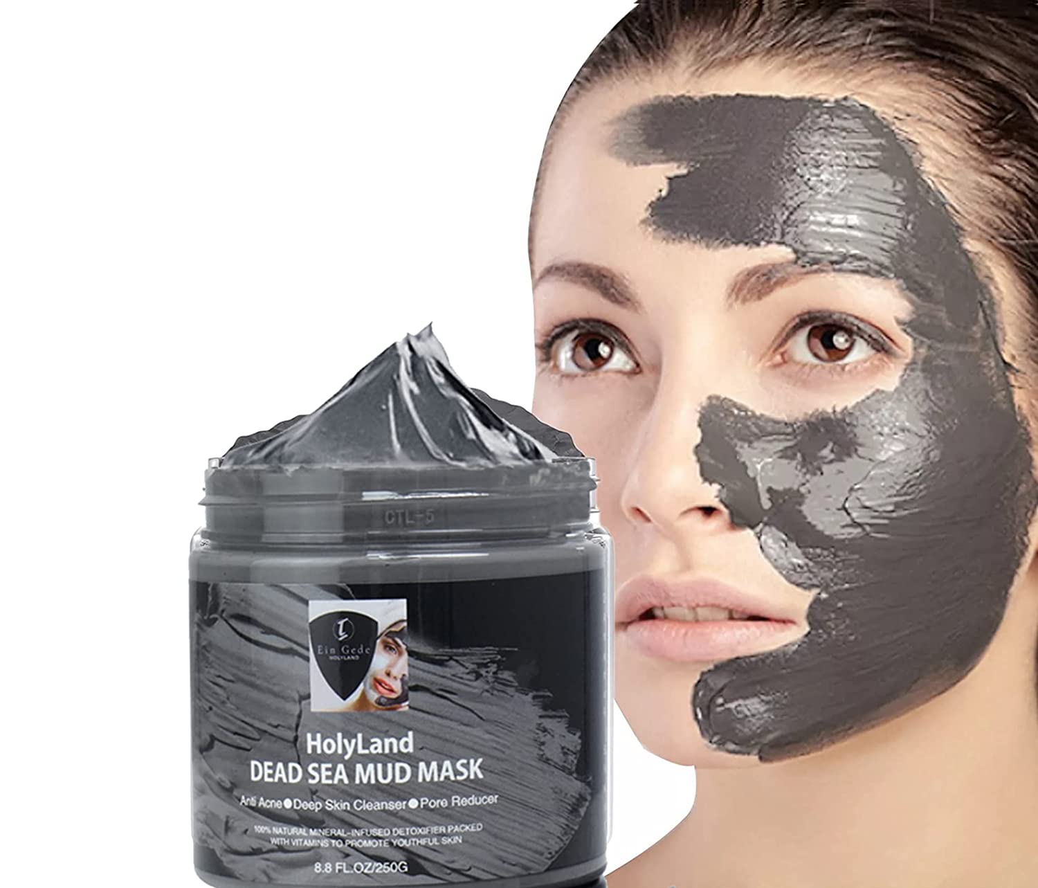 New York Biology Dead Sea Mud Mask for Face and Body with Dead Sea Mud Mask  Infused with Lavender - Spa Quality Pore Reducer for Acne, Blackheads and