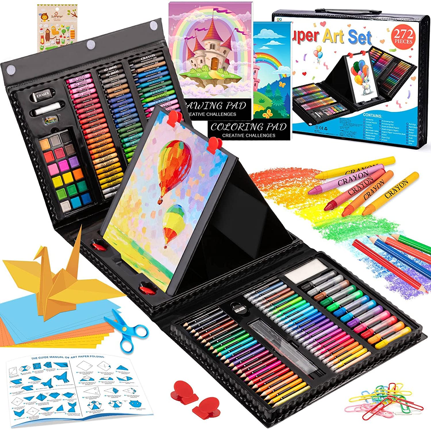  KINSPORY 150PC Art Set with Sketch Book, Coloring Art