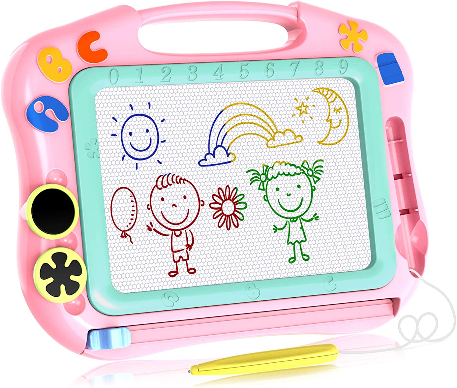 HCFJEH Magnetic Drawing Board for Toddlers 1-3, Color Erasable Doodle Writing Pad, Learning Painting Sketch Pad, Best Birthday Easter Christmas