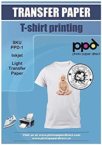 Details about   PPD Inkjet Iron On Dark Transfers Paper Color T Shirts Fabrics 11x17 10 packs 