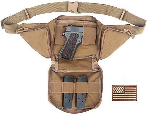 Concealed Carry Fanny Gun Holster Pack Holster Tactical Pistol Waist Pack Bag 