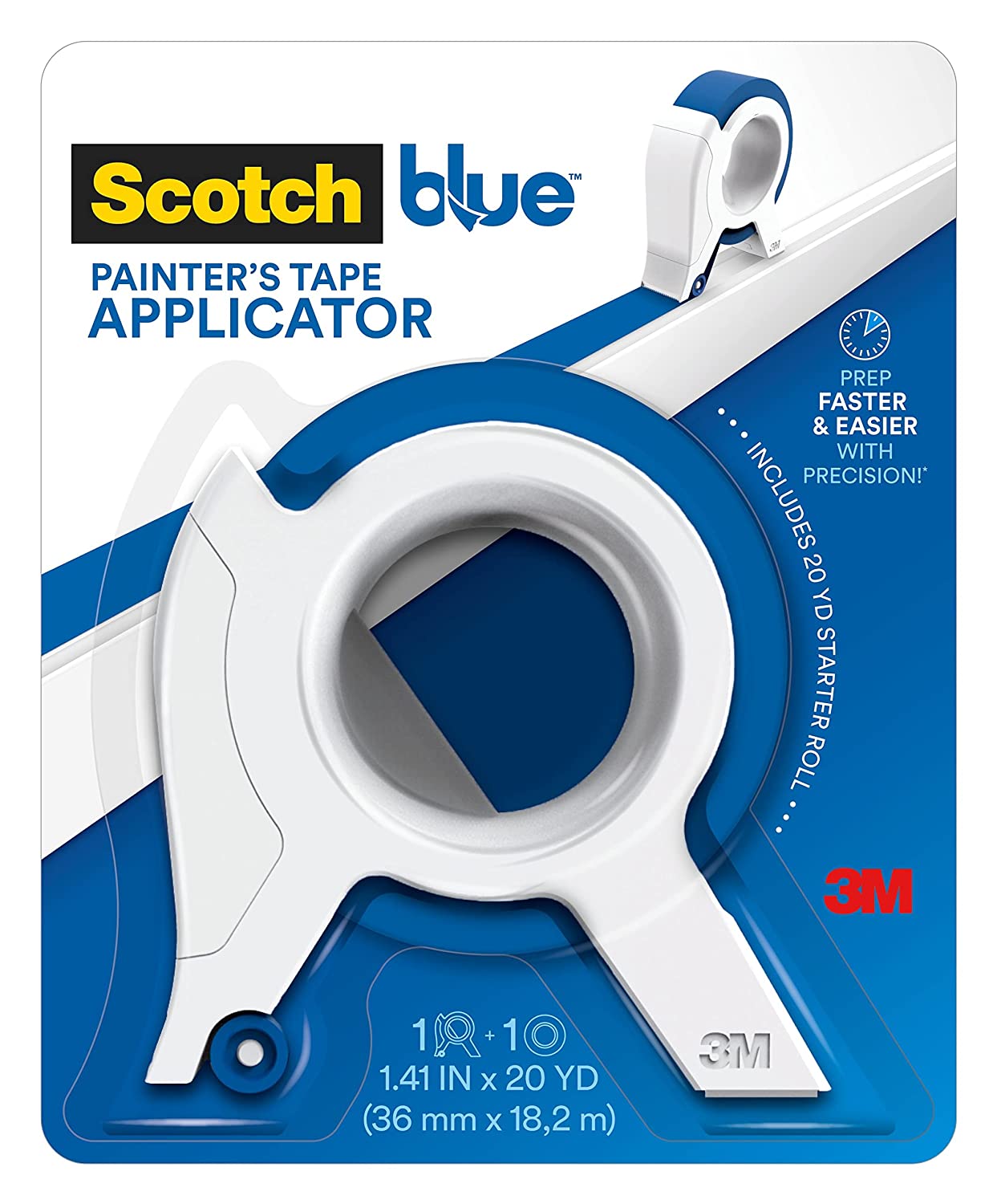 ATack Blue Painters Tape, 2 Inch x 60 Yards (3-Pack) Blue Masking