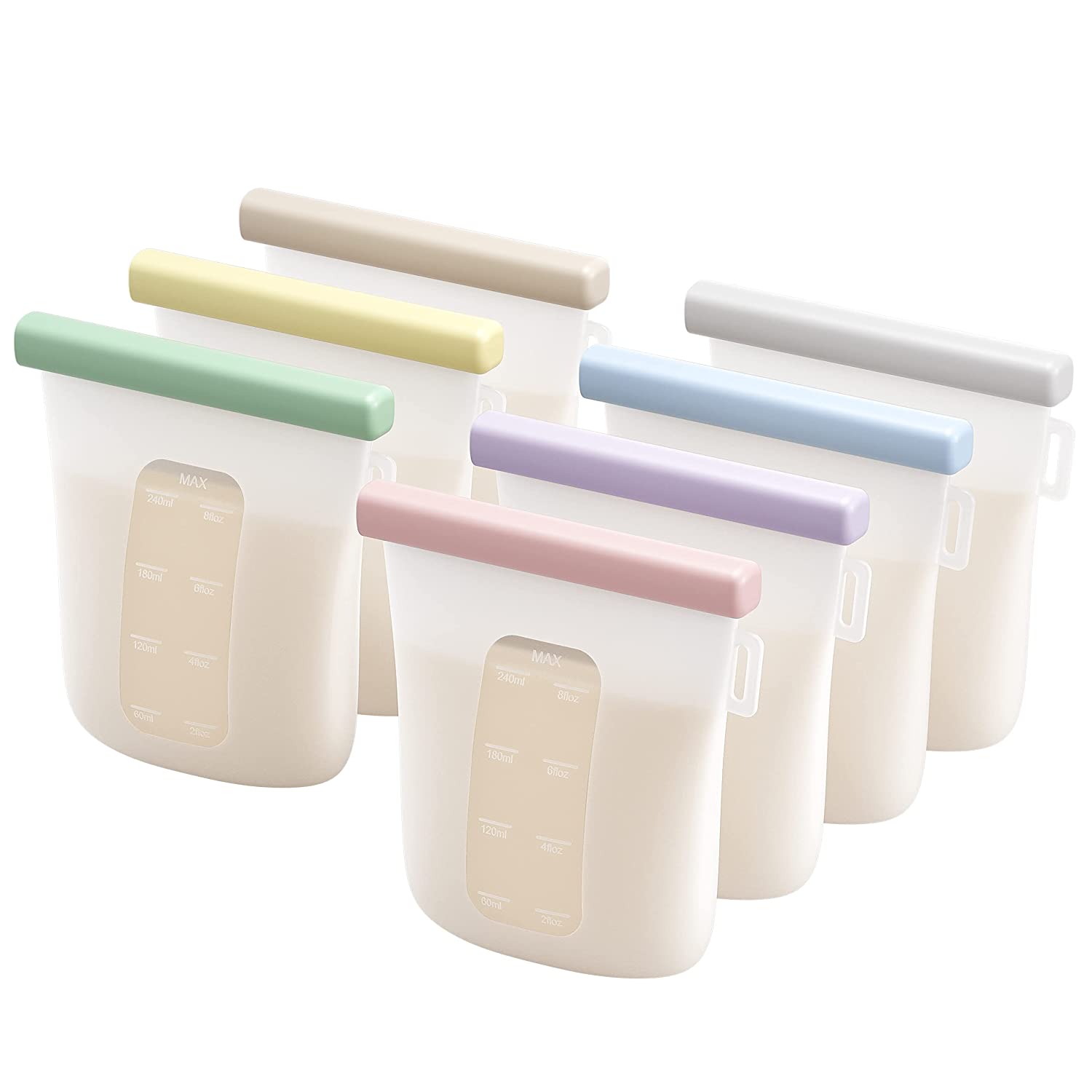 Vtopmart Breastmilk Storage Container 4PCS Set, Clear Freezer and Fridge  Organizer Bins, Plastic Storage Bins for Breast Milk, Baby Pouches,  Formula