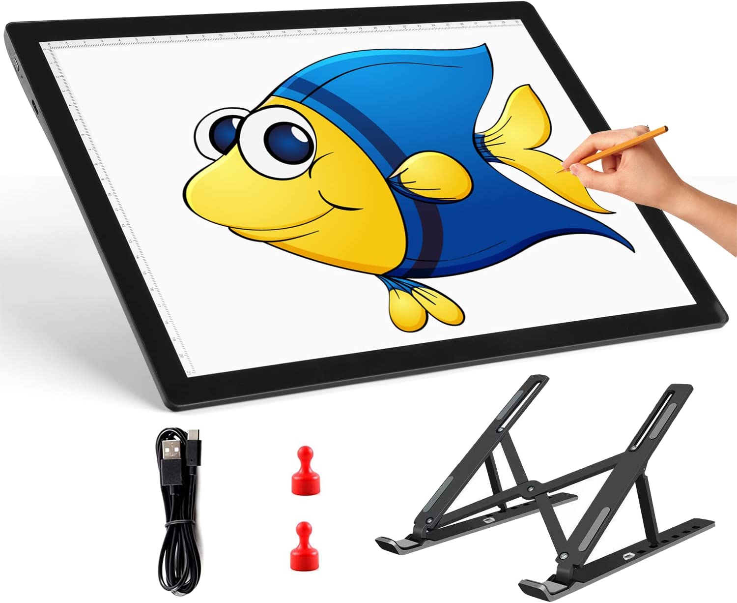 ArtSkills Light Up Tracing Pad - Ultra Thin A4 Dimmable LED Light Box for  Tracing and Drawing, Diamond Painting Light Board