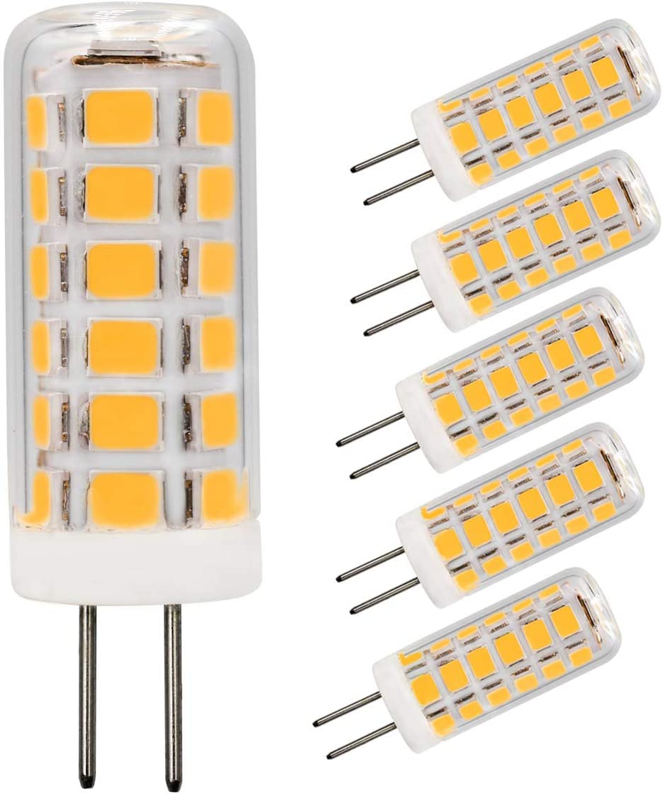 CQTLED G4 Led Bulb Dimmable 1.5W Daylight White 6000K,AC/DC 12V-24V g4 0705  COB Light Bulbs Equivalent to 15W T3 JC Type Bi-Pin (6 Pack)