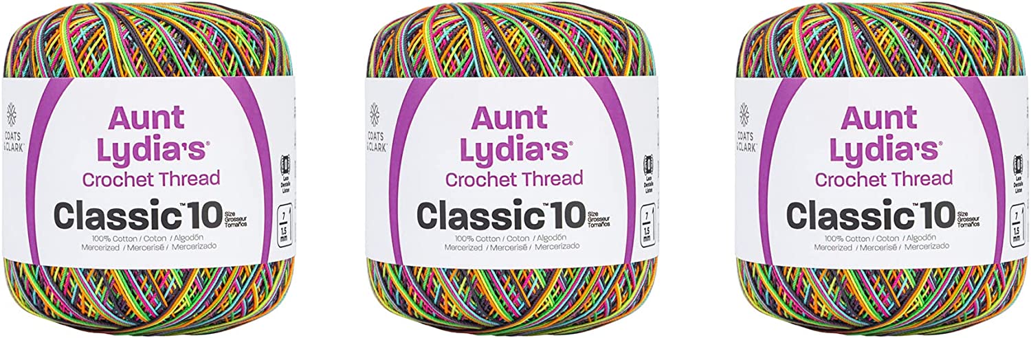Aunt Lydia Fashion Warm Blue Crochet - 3 Pack of 150y/137m