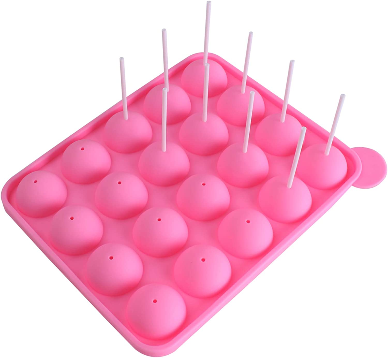 Tosnail 2 Pack of 20-Cavity Silicone Cake Pop Mold - Great for Hard Candy,  Lollipop and Party Cupcake