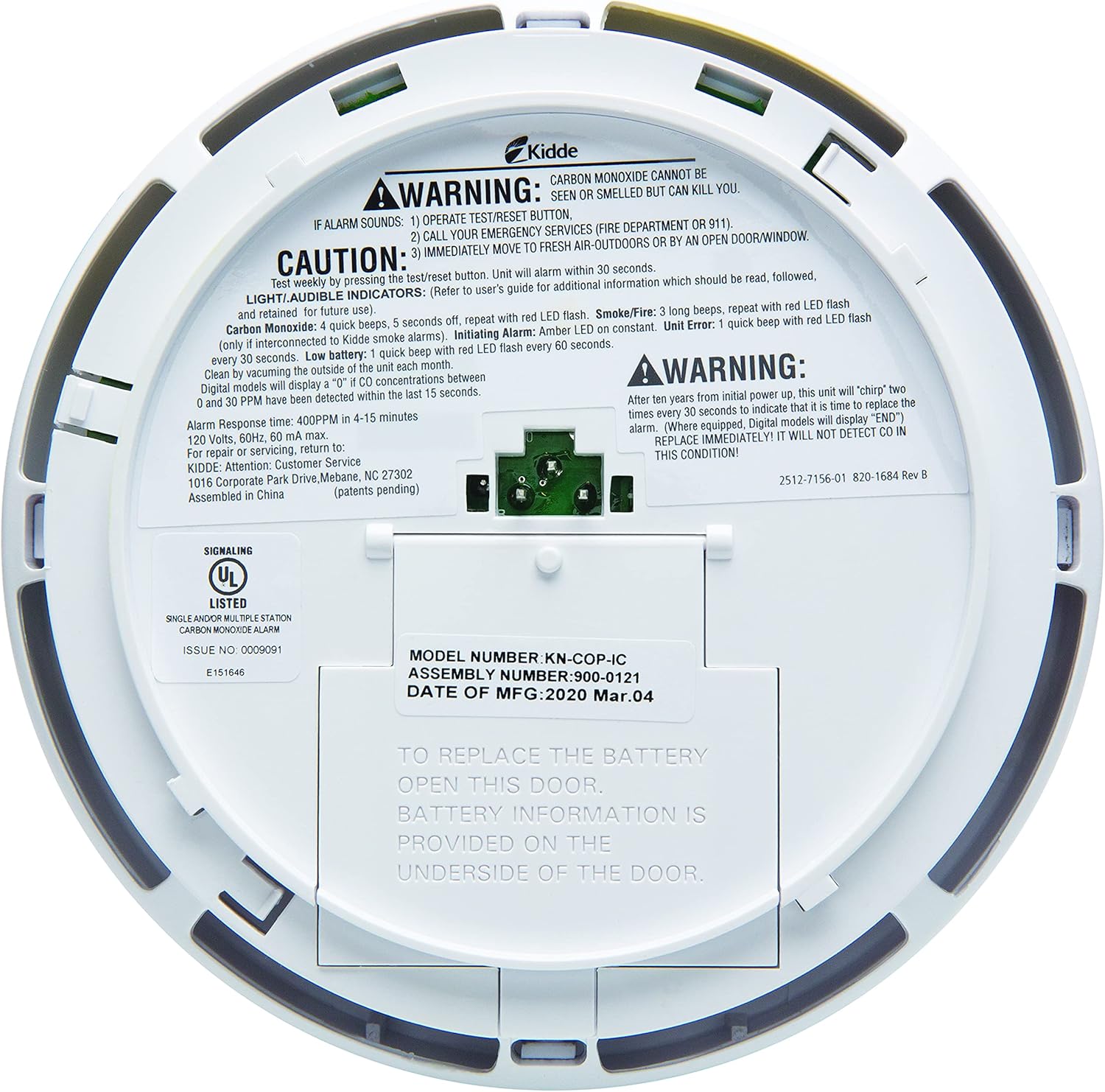 Wholesale Kidde Hardwired Carbon Monoxide Detector with 9-Volt Battery ...