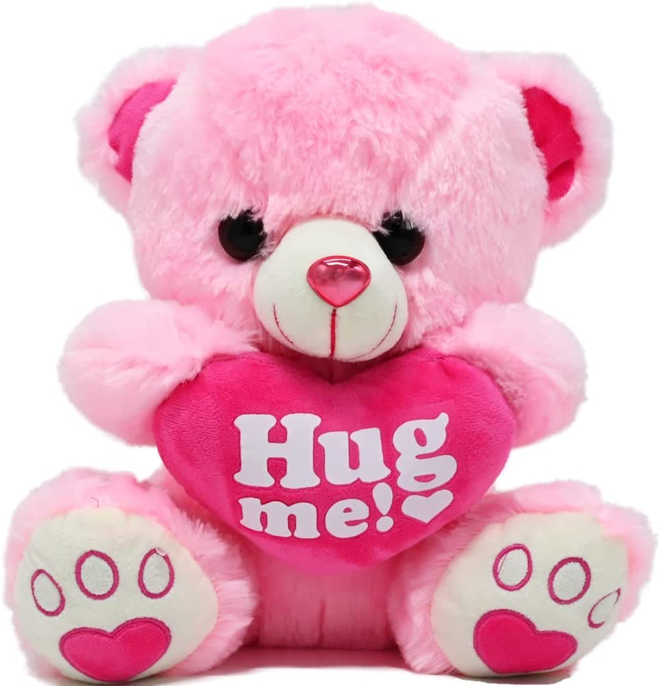 BRUBAKER Teddy Plush Bear With Red Heart - I Love You - 9.84 Inches 