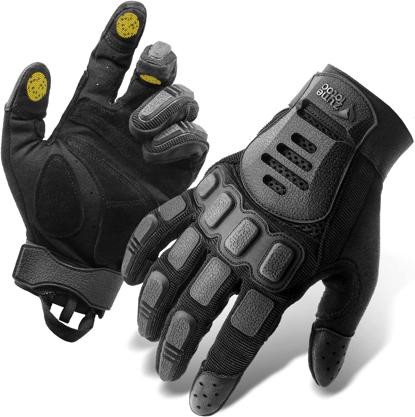 Tactical Gloves Military Black Army Adjustable leather Gloves Carbon F –  Tryway Store