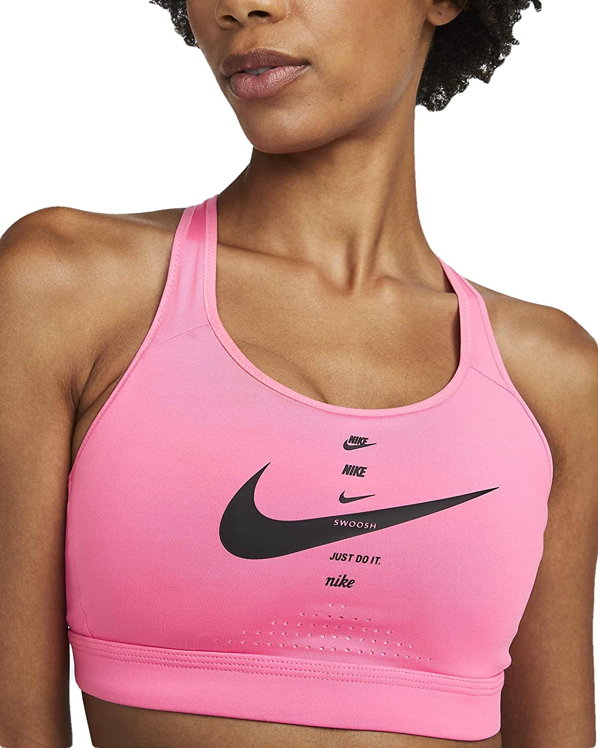 Nike Women's Dri-Fit Indy Training Bra (Black, Small)