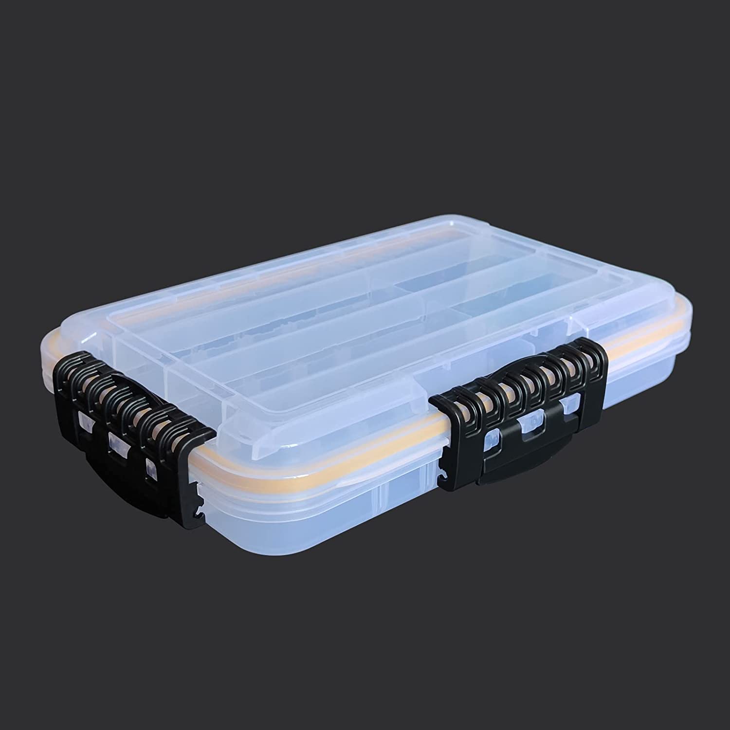 Beoccudo 3600 Tackle Box Organizer Plastic Storage Boxes & Trays with Removable Dividers Clear Fishing Lure Container