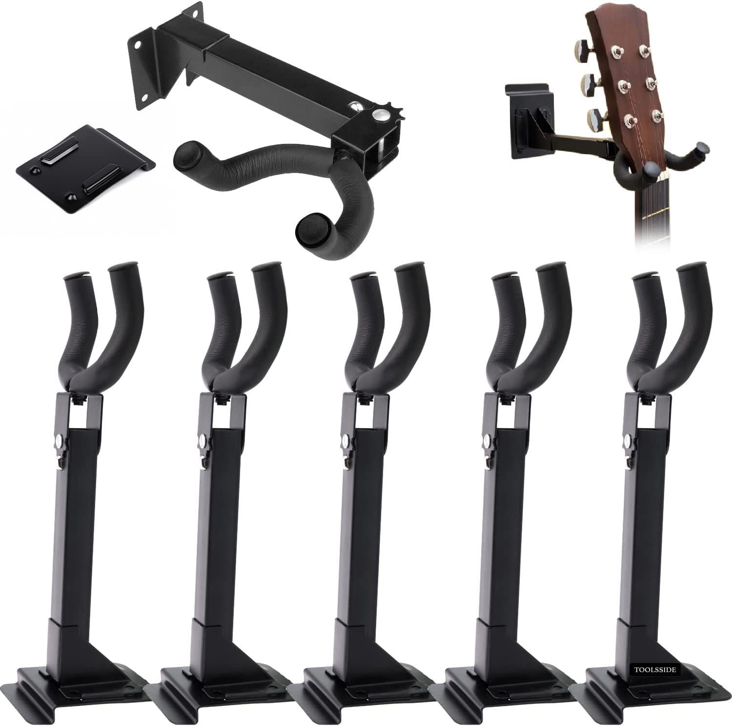 Wholesale 5-20pcs Guitar Hanger Holder Hook Wall Mount for Electric  Acoustic Guitars Strings Guitar Pick Guitar stand