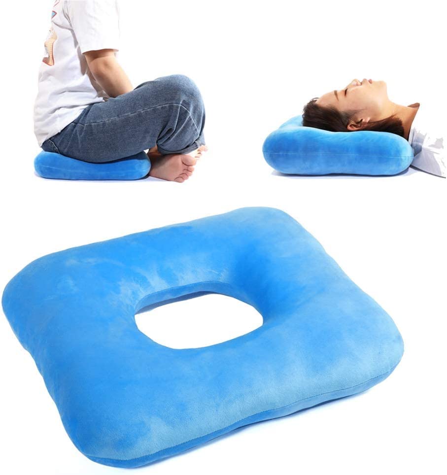 Inflatable Seat Cushion Anti-Decubitus Wheelchair Cushion, Breathable  Backrest Air Cushion Bed Sore Cushion for Pressure Sores Pain Relief -  Portable