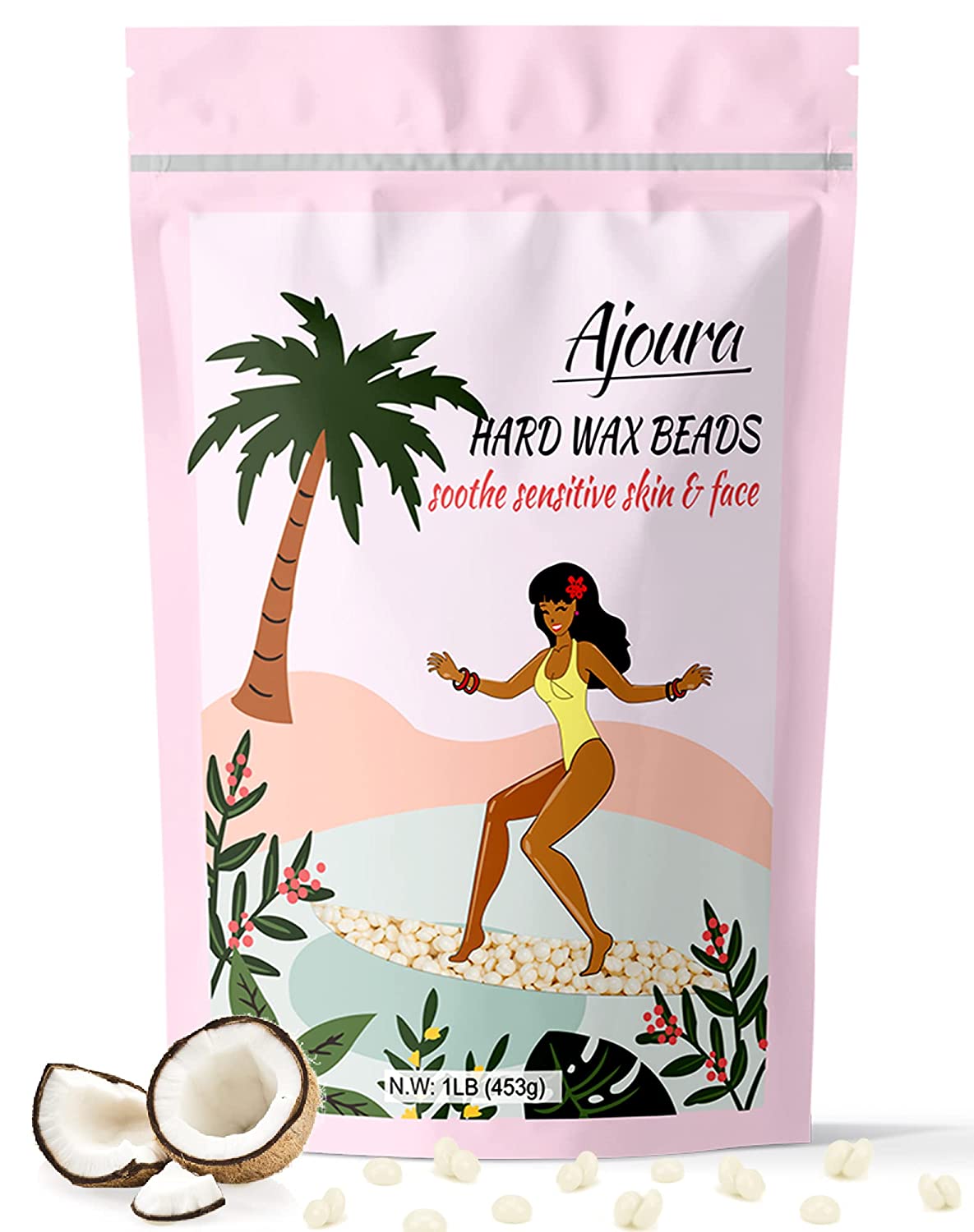 Tress Wellness 1.2lb Bikini hard wax beads for Brazilian waxing - For  sensitive skin - Formulated for coarse hair Seakissed - Bikini Wax 1.2lb