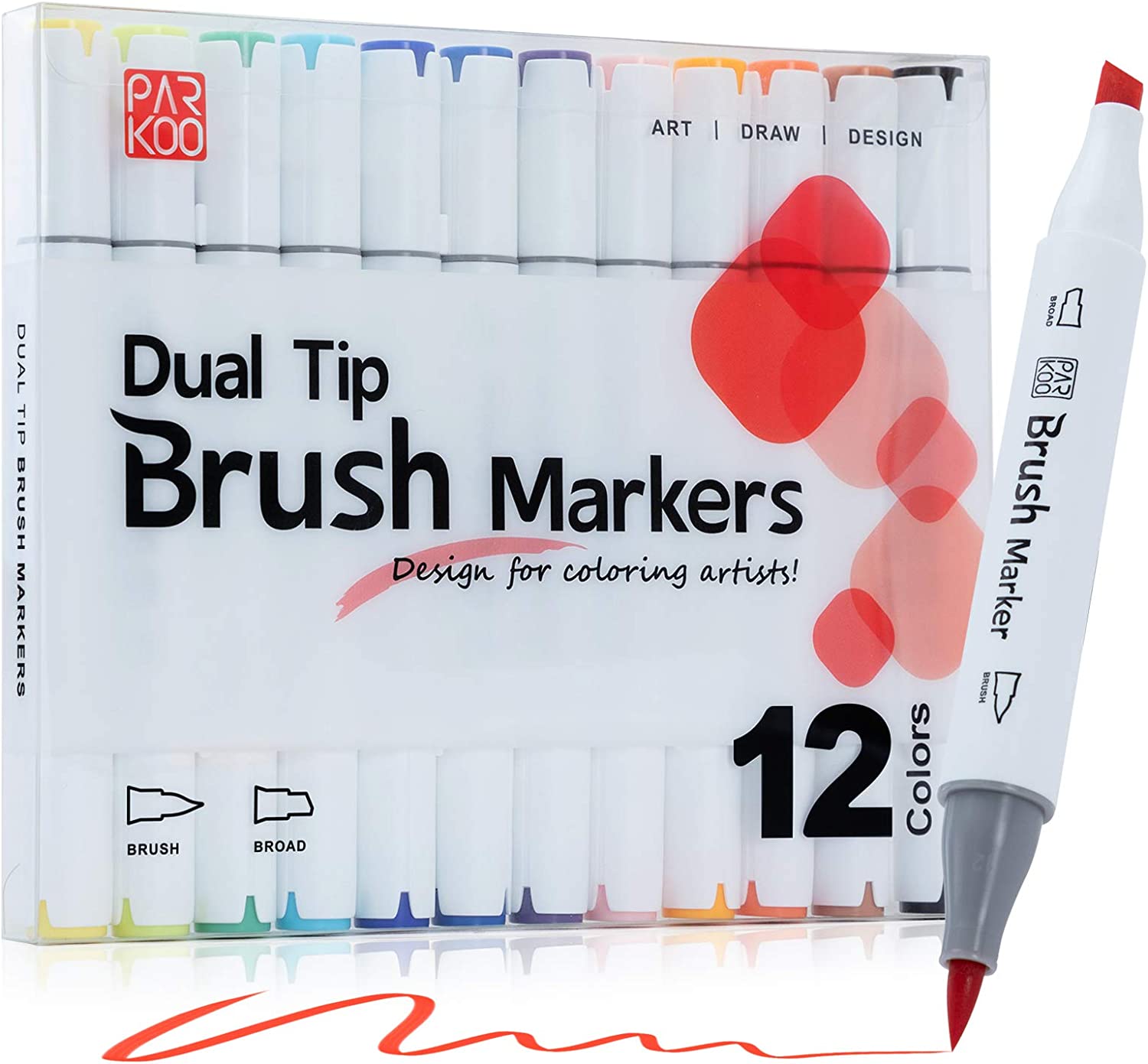 Wholesale 101 Colors Alcohol Brush Markers, Caliart Brush & Chisel