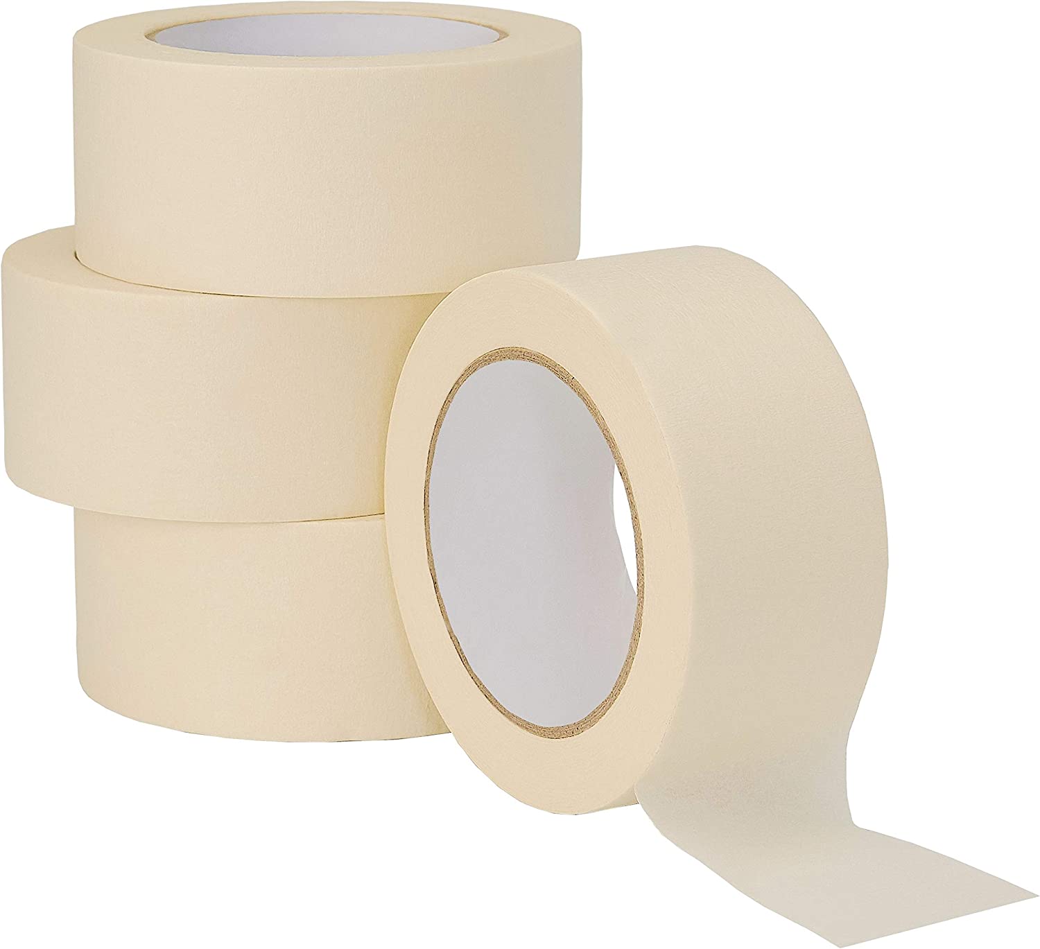 White Masking Tape 3 Pack General Purpose Beige Painter's Tape 0.7inch x  60yard 180 Yard In Total For Painting Labeling Packing Craft Art etc.