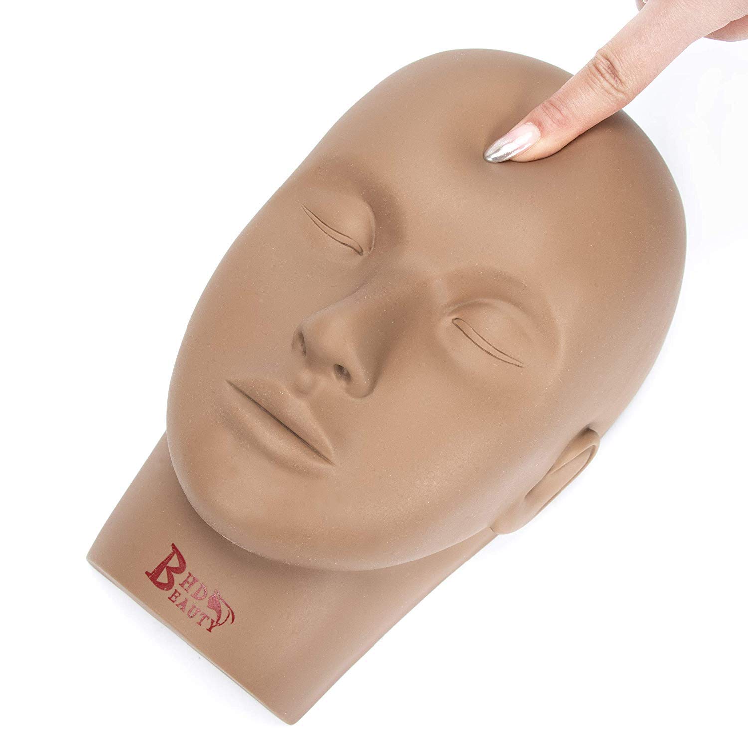 3D Makeup Practice Face Board,Silicone Makeup Mannequin Face, Reusable Beginners to Practice eyesmakeup Face Eyes Silicone False Cosmetologist,Makeup