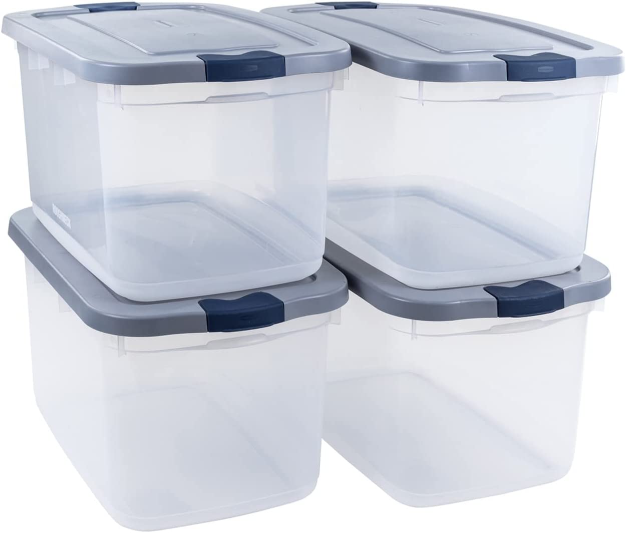 SE Clear Round Plastic Storage Containers with Screw-On Lids (Set of 12) -  87440BB