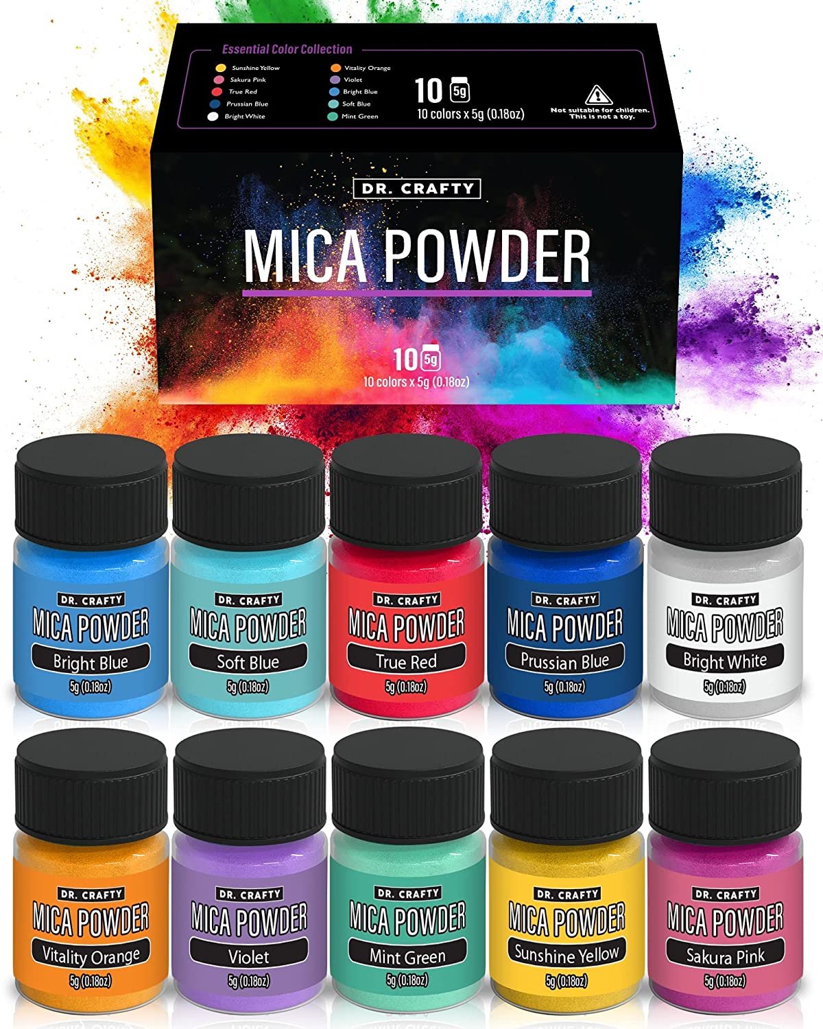 10 Colors Chameleon Mica Powder Color Shift Pigment Powder for Epoxy Resin
