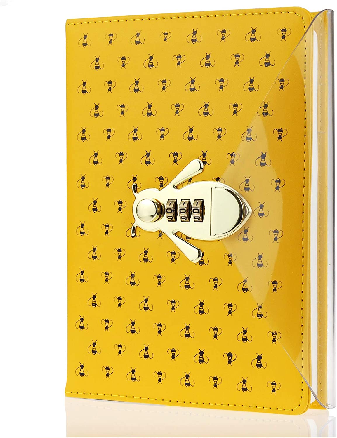 WEMATE Diary with Lock, A5 PU Leather, 240 Pages, Password