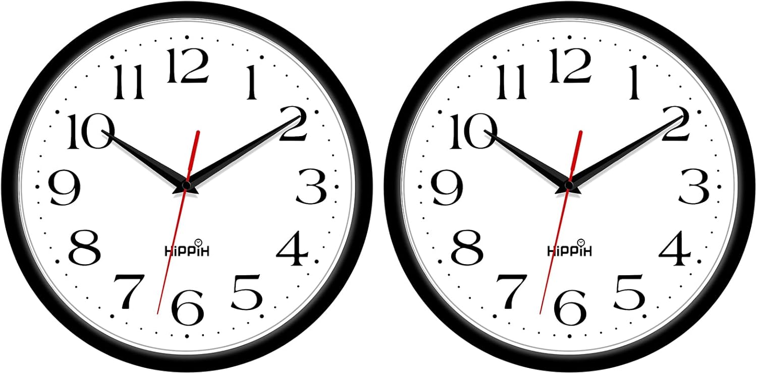 WallarGe 14.5" Jumbo Digital Wall Clock - Battery Operated With Temperature/Date Display