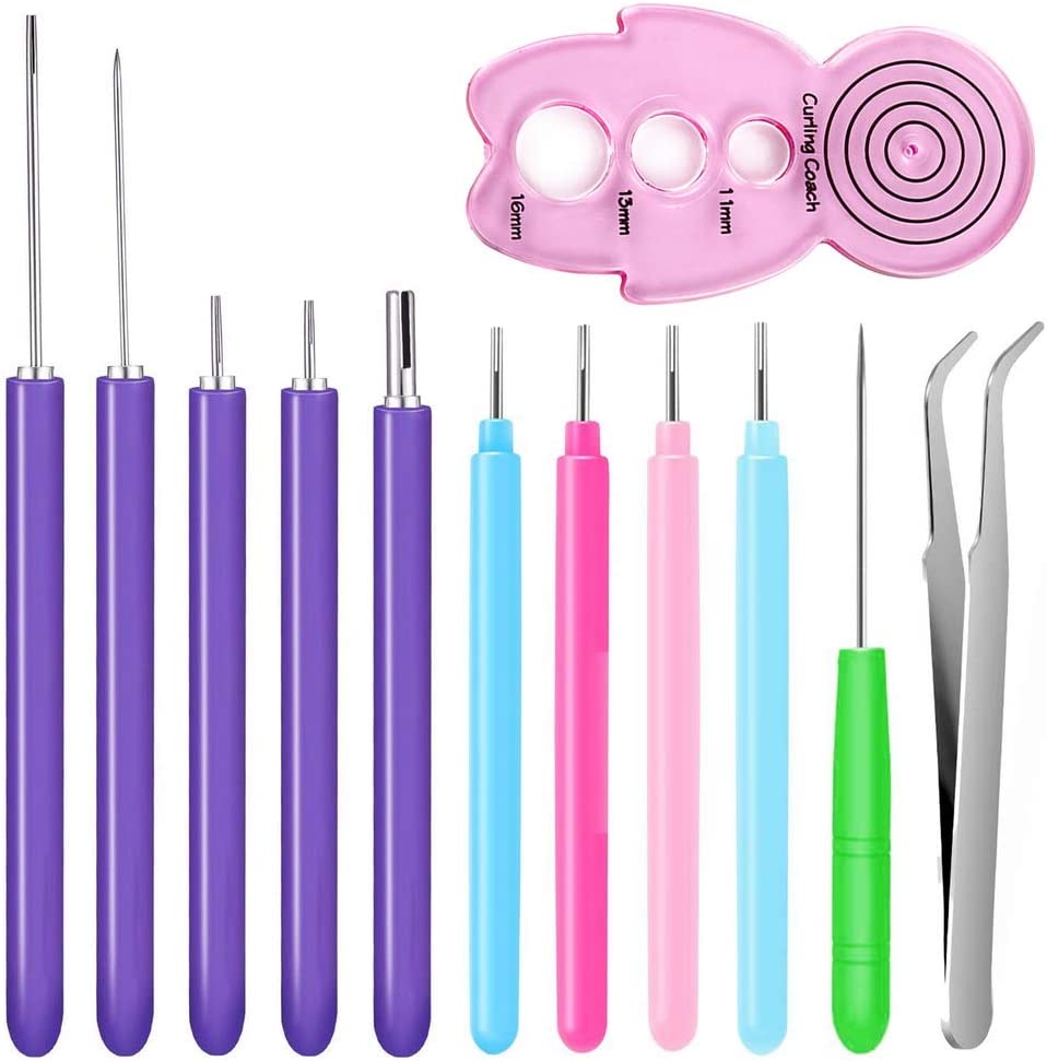 8 Pieces,Quilling Needles,Quilling Knitting Board,Quilling Kits,Paper  Quilling Tools,Quilling Curling Coach,Paper Craft DIY Tools,Assorted Sizes