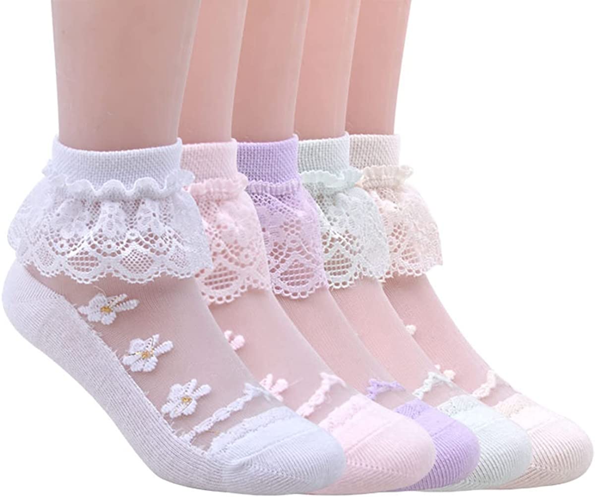  sockfun Ruffle Socks Lace Socks Frilly Socks Women